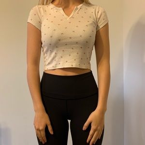 Brandy Melville babydoll cherry pattern shirt